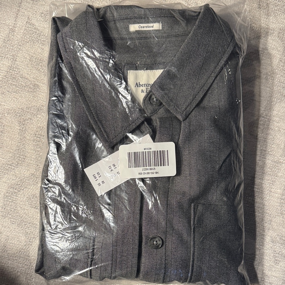 Abercrombie & Fitch Charcoal Button Down Shirt